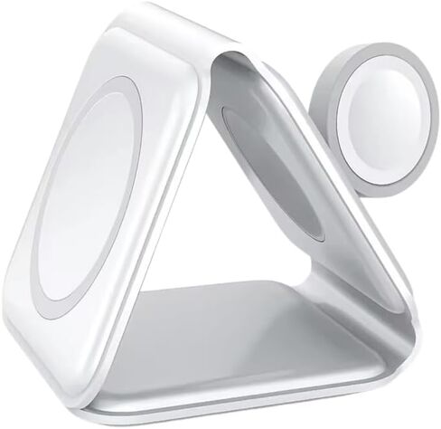 قاعدة شحن مغناطيسية 3 في 1 لأجهزة Apple، شاحن لاسلكي لأجهزة متعددة 12/13/14/15/Pro/ProMax/Plus، iWatch وAirPods in Saudi Arabia