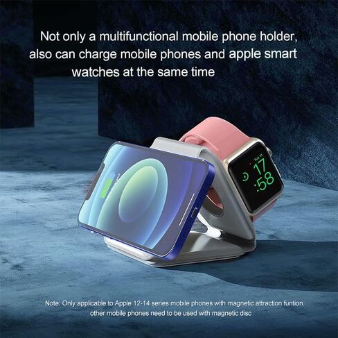 قاعدة شحن مغناطيسية 3 في 1 لأجهزة Apple، شاحن لاسلكي لأجهزة متعددة 12/13/14/15/Pro/ProMax/Plus، iWatch وAirPods in Saudi Arabia