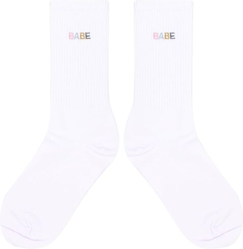 Babe Socks, Sweet Gift, Embroidered Socks For Men, Women, 1 Pairs - Couple Gift For For Girlfriend, Boyfriend, Wife, Husband, Fiancee, Fiancé. (106) in Saudi Arabia