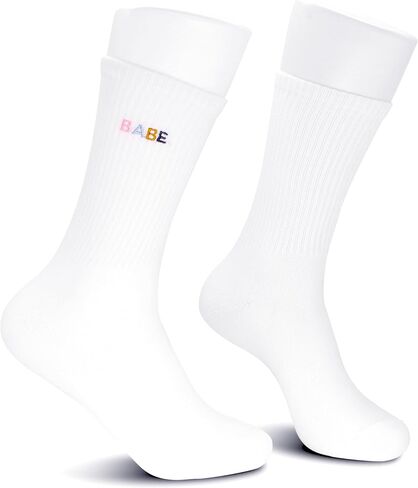 Babe Socks, Sweet Gift, Embroidered Socks For Men, Women, 1 Pairs - Couple Gift For For Girlfriend, Boyfriend, Wife, Husband, Fiancee, Fiancé. (106) in Saudi Arabia