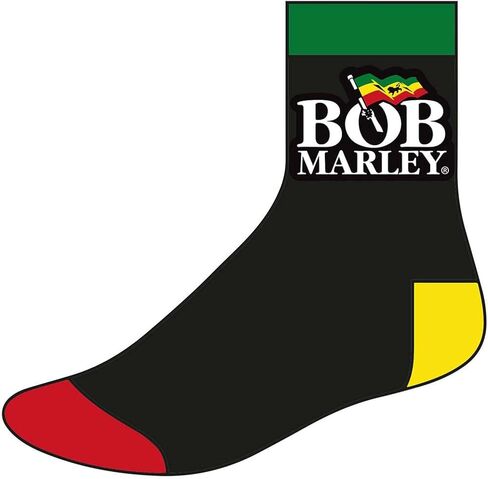 Bob Marley Men's Logo (Size 8-12) Socks Black in Saudi Arabia