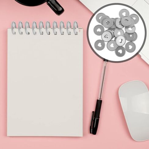 Toddmomy Paper Clips Binder Clips 35mm Book Binding Discs 24pcs Heart Loose Leaf Binder Rings Discbound Expansion Discs for Notepads Planners Extra Pages Notes Artwork Paper Clips Binder Clips in Saudi Arabia