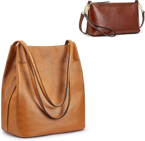 Kattee Soft Genuine Leather Shoulder Totes Bundle with Women Small Crossbody Bags in Saudi Arabia