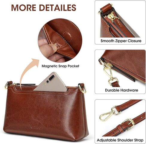 Kattee Soft Genuine Leather Shoulder Totes Bundle with Women Small Crossbody Bags in Saudi Arabia