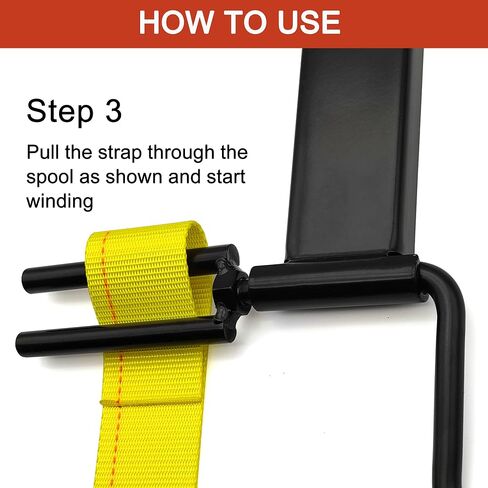 Winch Strap Winder, Roll-up Flatbed Trailer Winch Straps up to 4" Wide, Cargo Tie-Downs Strap Winder, Used in Trucks, Trailers, Vans, Docks, Warehouses in Saudi Arabia