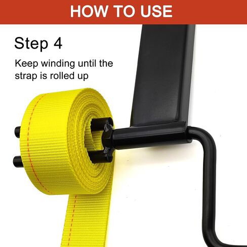 Winch Strap Winder, Roll-up Flatbed Trailer Winch Straps up to 4" Wide, Cargo Tie-Downs Strap Winder, Used in Trucks, Trailers, Vans, Docks, Warehouses in Saudi Arabia