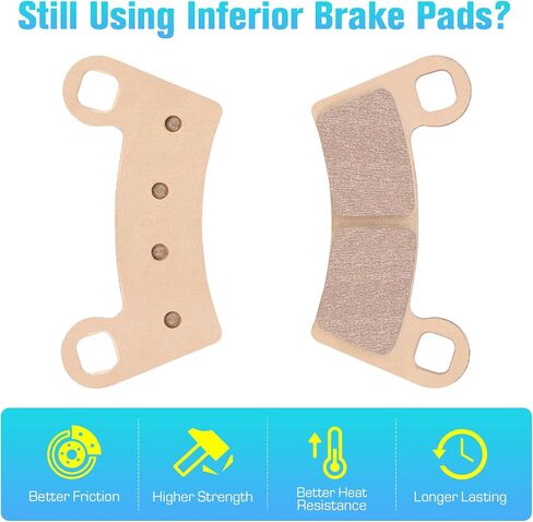 Front & Rear Brake Pads Sintered for Polaris RZR 570 2012-2019, RZR 800 2008-2014 2203318, 2202412-4 Sets in Saudi Arabia