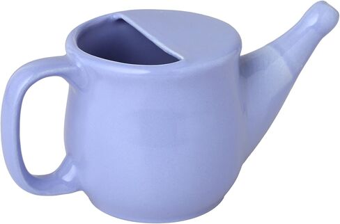 HealthGoodsIn Ceramic Neti Pot, Spill Proof with 5 Sachet Neti Salt, Microwave Safe, Holds 250 ML (8.4 FL Oz) (Beige) in Kuwait