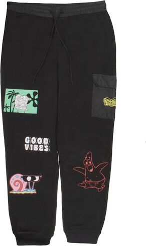 Nickelodeon SpongeBob SquarePants Good Vibes Mens Lounge Drawstring Jogger Pants, Active Sweatpants for Men in Saudi Arabia