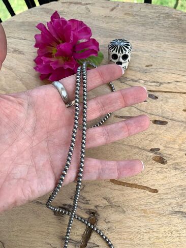 36" 4MM "Navajo Style" Sterling Pearls in Saudi Arabia