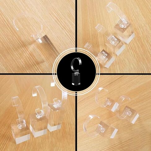 Watch Display Stand Plastic 10PCS Transparent Acrylic Wrist Watch Display Holder Bracelet Watch Display Rack Holder Stand for Men's Watch Home Organizer or Store Selling Shows (10PCS) in Saudi Arabia