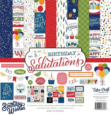 Echo Park Paper Company Birthday Salutations Collection Kit in Saudi Arabia