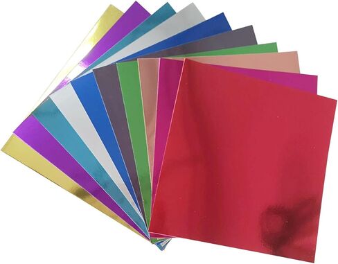 Premium 10 Sheets Mirror foil Board Sparkling Black Cardstock Reflective, Shiny Poster Board 12 x 12 inches 250GSM Use For Scrapbooking Paper Cutting Bending Or Shaping, 30cm in Kuwait