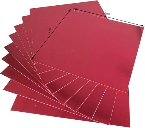 Premium 10 Sheets Mirror foil Board Sparkling Black Cardstock Reflective, Shiny Poster Board 12 x 12 inches 250GSM Use For Scrapbooking Paper Cutting Bending Or Shaping, 30cm in Kuwait