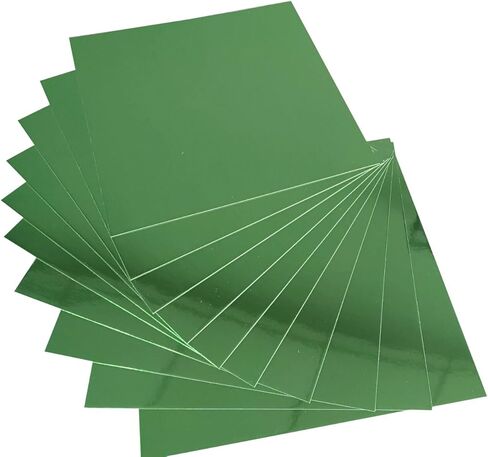 Premium 10 Sheets Mirror foil Board Sparkling Black Cardstock Reflective, Shiny Poster Board 12 x 12 inches 250GSM Use For Scrapbooking Paper Cutting Bending Or Shaping, 30cm in Kuwait