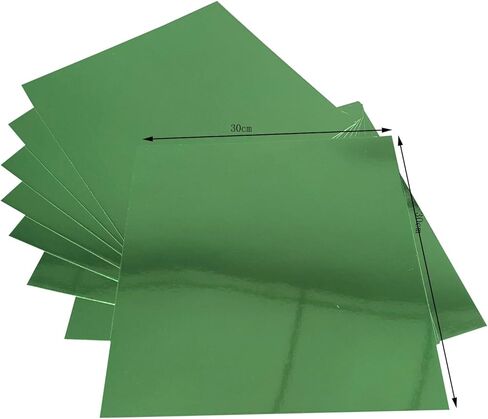 Premium 10 Sheets Mirror foil Board Sparkling Black Cardstock Reflective, Shiny Poster Board 12 x 12 inches 250GSM Use For Scrapbooking Paper Cutting Bending Or Shaping, 30cm in Kuwait