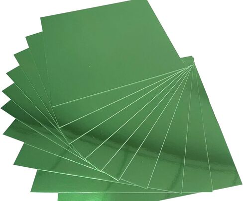 Premium 10 Sheets Mirror foil Board Sparkling Black Cardstock Reflective, Shiny Poster Board 12 x 12 inches 250GSM Use For Scrapbooking Paper Cutting Bending Or Shaping, 30cm in Kuwait