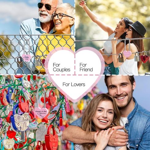 Keyless Love Lock Single Heart Padlock,Pink 3.5" 50mm Love Padlock for Lovelock Bridge, Wishing Tree(NO Key) in Saudi Arabia