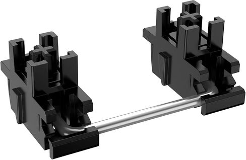 DUROCK Plate Mount Stabilizer V3, Innovative Pre-Clipped Stem for Minimum Wire Wobble 2U 6.25U 7U Keyboard Stabilizers (V3 Black Silver 80% Kit) in Saudi Arabia