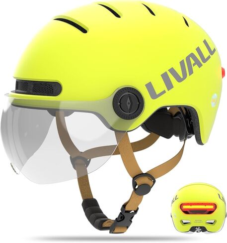 LIVALL L23 Smart Bike Helmet with LED Lights & Removable Visor, NTA8776 CPSC Certified, Bike Helmet with Fall Detection for Adults Men Women, Bicycle Helmet for Commuter E-Bike Scooter Skateboard in Kuwait