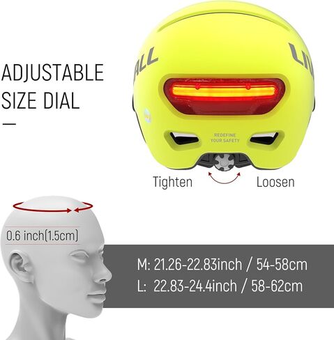 LIVALL L23 Smart Bike Helmet with LED Lights & Removable Visor, NTA8776 CPSC Certified, Bike Helmet with Fall Detection for Adults Men Women, Bicycle Helmet for Commuter E-Bike Scooter Skateboard in Kuwait