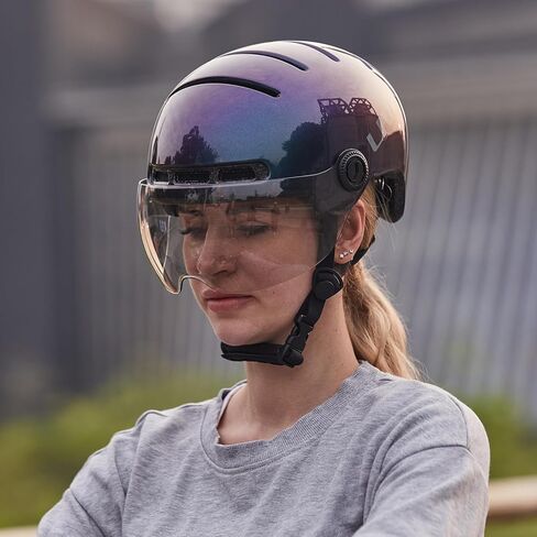 LIVALL L23 Smart Bike Helmet with LED Lights & Removable Visor, NTA8776 CPSC Certified, Bike Helmet with Fall Detection for Adults Men Women, Bicycle Helmet for Commuter E-Bike Scooter Skateboard in Kuwait