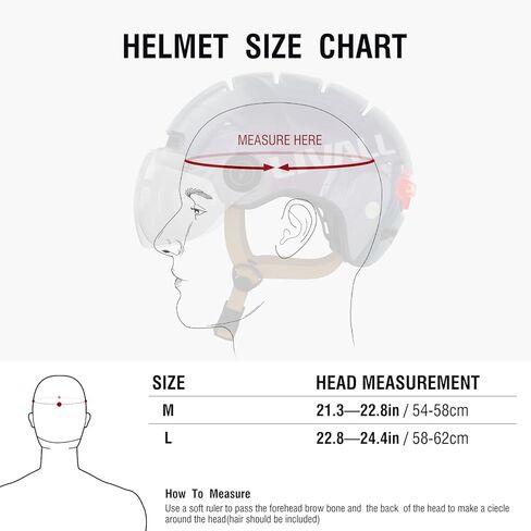 LIVALL L23 Smart Bike Helmet with LED Lights & Removable Visor, NTA8776 CPSC Certified, Bike Helmet with Fall Detection for Adults Men Women, Bicycle Helmet for Commuter E-Bike Scooter Skateboard in Kuwait