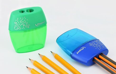 Maped Shaker 2-Hole Pencil Sharpener - 20-Pack - Precise Sharpening - Durable & Portable - Compact Design, Steel Blades - Ideal for Students in Saudi Arabia