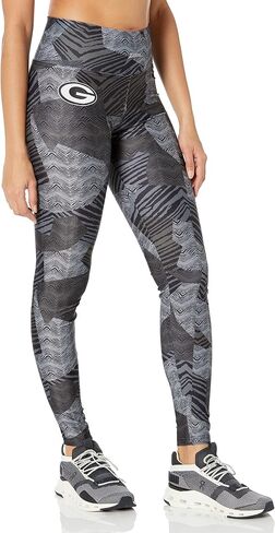 Zubaz Women's Tonal Black Patchwork Zebra Legging in Saudi Arabia