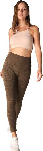 بنطال ضيق نسائي من NIKIBIKI بدون خياطة على شكل جلد الفهد، صُنع في الولايات المتحدة الأمريكية، مقاس واحد in Kuwait