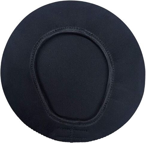 7" Round Black Neoprene Light Cover with Logo, Sold Individually in Saudi Arabia