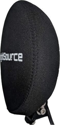 7" Round Black Neoprene Light Cover with Logo, Sold Individually in Saudi Arabia