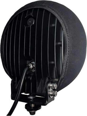 7" Round Black Neoprene Light Cover with Logo, Sold Individually in Saudi Arabia