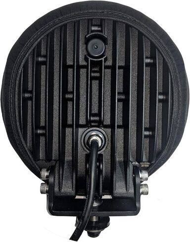 7" Round Black Neoprene Light Cover with Logo, Sold Individually in Saudi Arabia