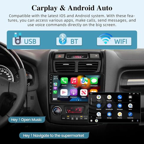 Android 13 Car Radio for Kia Sportage 2007-2013 - Wireless Carplay and Android Auto - 9 Inch Touchscreen Car Stereo with DSP/Multiple UI/WiFi/GPS/SWC + AHD Backup Camera in Saudi Arabia