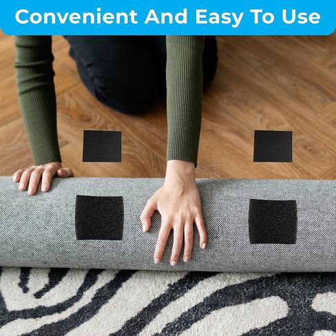 خطاف وحلقة لاصق ذاتي اللون أسود مقاس 4 × 5 بوصات، شريط تثبيت قوي صناعي، ظهر لاصق، للاستخدام الداخلي أو الخارجي، يحمل 10 رطل. شديدة التحمل، سهلة القطع إلى الطول المطلوب in Kuwait