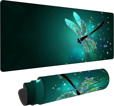Gaming Desk Mat Large,Colorful Mushrooms Extended Mousepad,Non-Slip Rubber Mouse Pad Stitched Edges,Desktop Decorative Accessories for Home Office 31.5" x 15.7" in Kuwait
