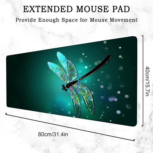 Gaming Desk Mat Large,Colorful Mushrooms Extended Mousepad,Non-Slip Rubber Mouse Pad Stitched Edges,Desktop Decorative Accessories for Home Office 31.5" x 15.7" in Kuwait