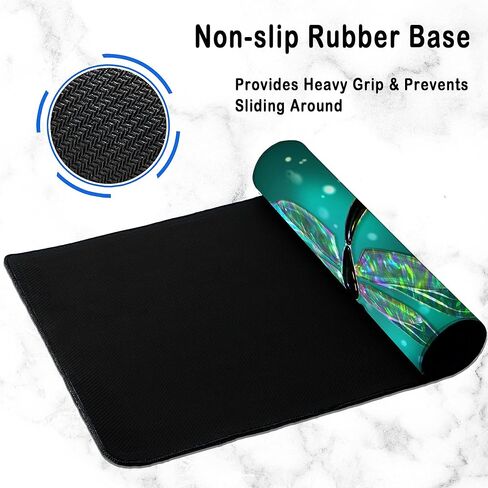 Gaming Desk Mat Large,Colorful Mushrooms Extended Mousepad,Non-Slip Rubber Mouse Pad Stitched Edges,Desktop Decorative Accessories for Home Office 31.5" x 15.7" in Kuwait