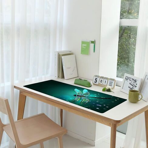 Gaming Desk Mat Large,Colorful Mushrooms Extended Mousepad,Non-Slip Rubber Mouse Pad Stitched Edges,Desktop Decorative Accessories for Home Office 31.5" x 15.7" in Kuwait