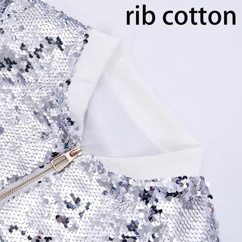 A ARFAR Women Sequin Jackets Flip Glitter Varsity Bomber Sparkly Coat Party Outwear Ladies Shiny Cloth in Saudi Arabia