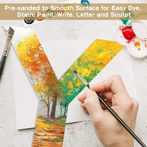 12 Inch Unfinished Wooden Letter E, 1/4 Inch Thick Blank Wood Letters for Wall Decor DIY Crafts Project Birthday Wedding Christmas Decorations (E) in Saudi Arabia