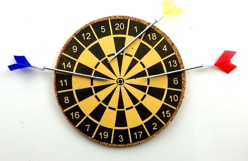 Dollhouse Miniature 1:12 Scale Dart Board with 3 Darts in Saudi Arabia