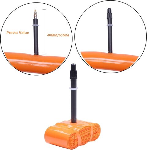 700C Ultralight TPU Road Bike Inner Tube,700x18C/23C/25C/28C/30C/32C AV48mm/65mm Presta Valve Tubes,Compatible with 700x18C 700x23C 700x28C 700x30C 700x32C Race Bike Tire Tubes- 2 Pack in Kuwait