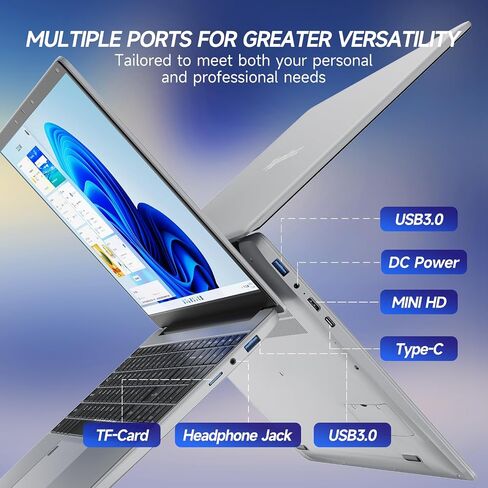 15.6 inch Laptop, FHD IPS 1920x1080 Screen, RAM 4GB SSD 128GB, Intel N5095, Backlit Keyboard, Window 11, WiFi, Bluetooth 4.2, USB 3.0, for Students and Business. in Saudi Arabia