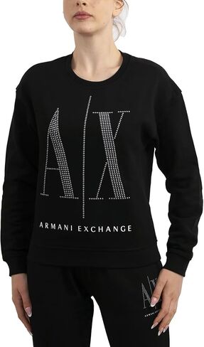 A｜X ARMANI EXCHANGE Women's Studded Icon Sweatshirt in Saudi Arabia