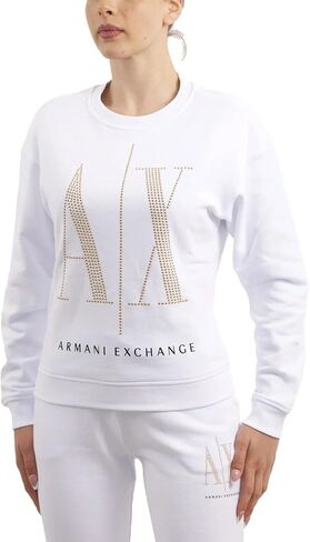 A｜X ARMANI EXCHANGE Women's Studded Icon Sweatshirt in Saudi Arabia