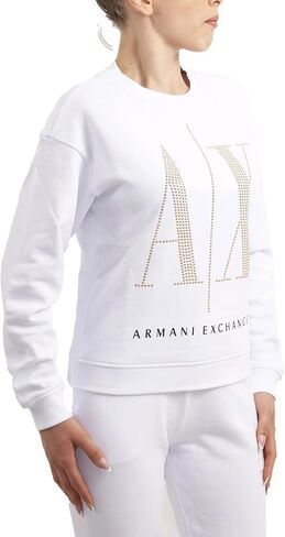 A｜X ARMANI EXCHANGE Women's Studded Icon Sweatshirt in Saudi Arabia