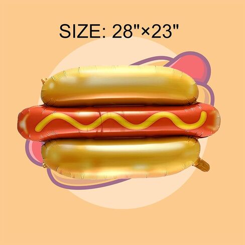 8 Pieces Food Themed Balloons Hamburger Hot Dog Ketchup Mustard Bottle BBQ Party Balloons Foil Balloon for Picnic Snacks Party Birthday Decorations Supplies in Saudi Arabia