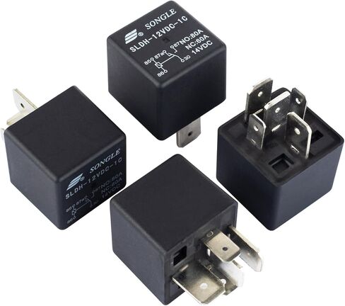 4 قطعة SLDH-12VDC-1C التتابع SLDH-12VDC-1C رقم 80A NC 5pin SPDT سبليت نوع سيارة شاحنة الأضواء التتابع in Kuwait